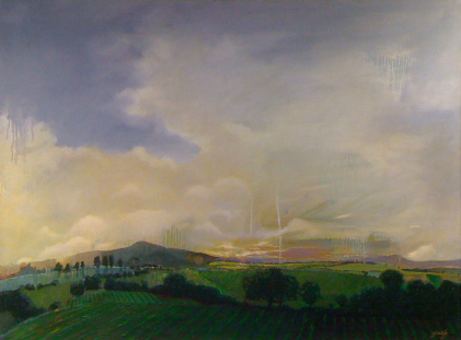 Denard Stalling Original Oil - View from Auberge