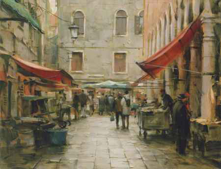 Dmitri Danish Limited Edition Giclee - Afternoon in the Market