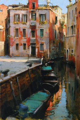 Dmitri Danish Original Oil - Canal Venice