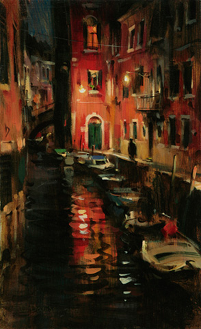 Dmitri Danish Original Oil - Night in Venice