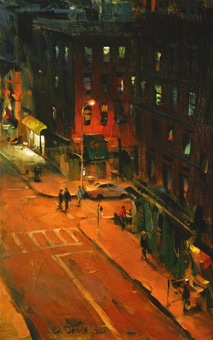 Dmitri Danish Original Oil - Night Street in New York