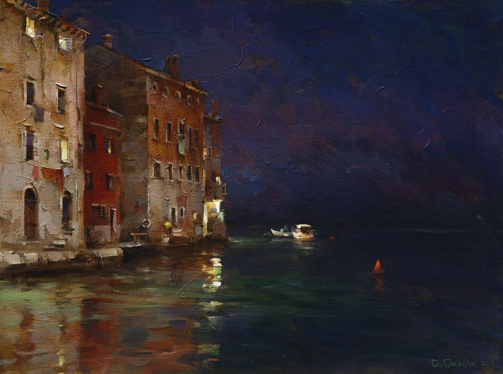 Dmitri Danish Original Oil - Night
