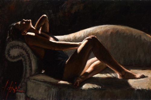 Fabian Perez - Paola on the Couch