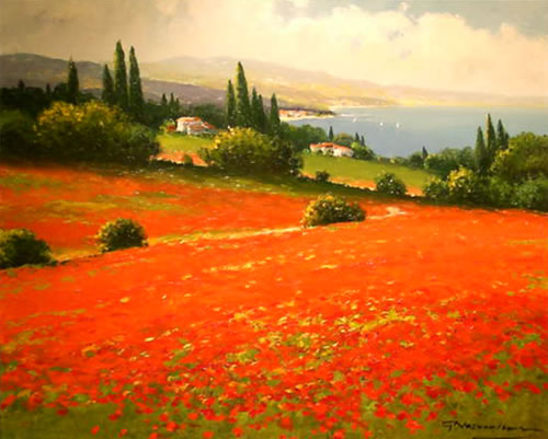 Gerhard Nesvadba - Red Poppy Field