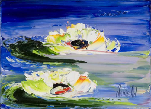 JalinePol's Original Oils on Canvas - Lilies 1