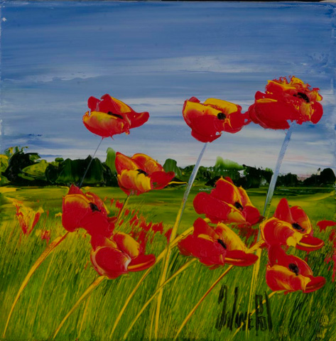 JalinePol's Original Oils on Canvas - Nature Dusted By Herbs