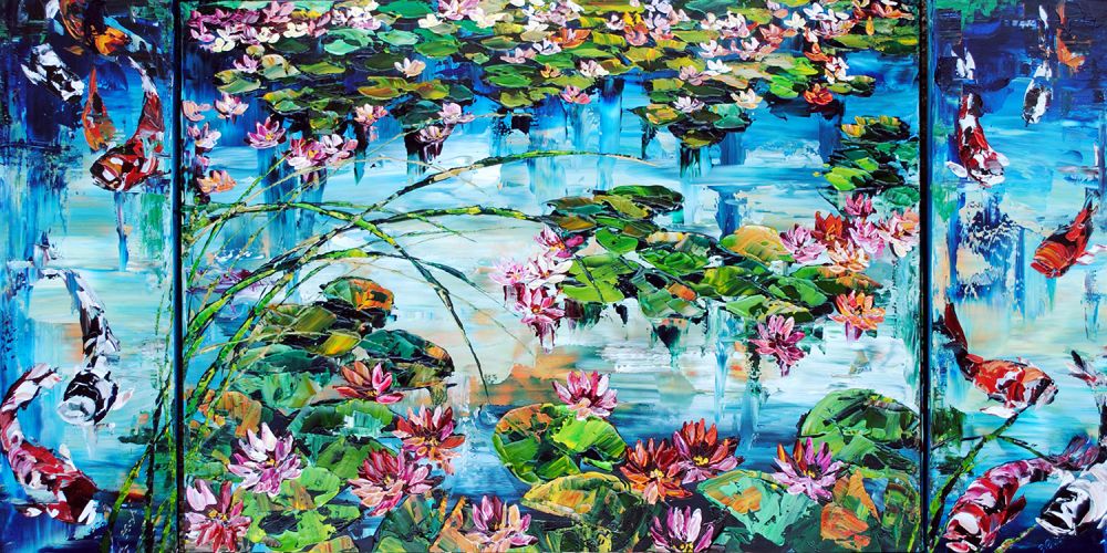 Maya Eventov - Lily Pond Triptych