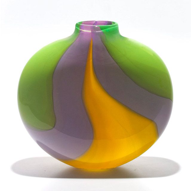 Michael Trimpol - Opaque Ribbon Flat in Lime Violet Yellow