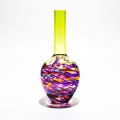 Michael Trimpol - Optic Rib Helix Bottle in Lime Mix