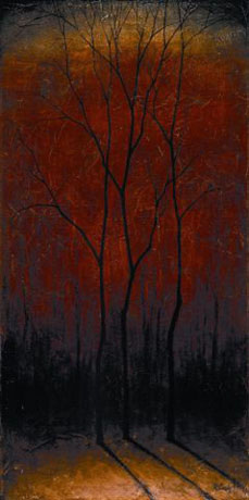 Robert Cook - Black Trees on Red
