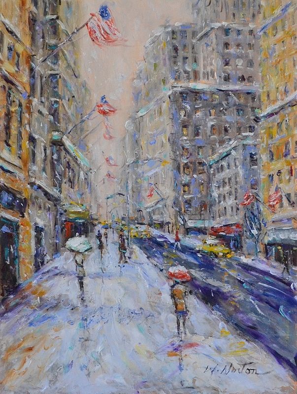 Wendy Norton - Snowy Day on 5th Ave