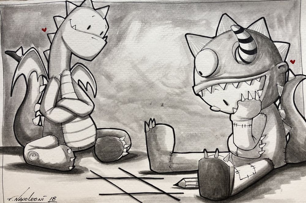 Fabio Napoleoni - Sometime Today Will be Nice, pen and ink