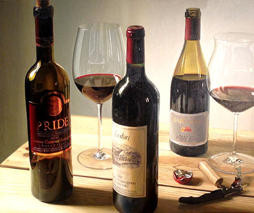 Arvid Logo Wine Glasses (6) • Thomas Arvid Wine Paintings